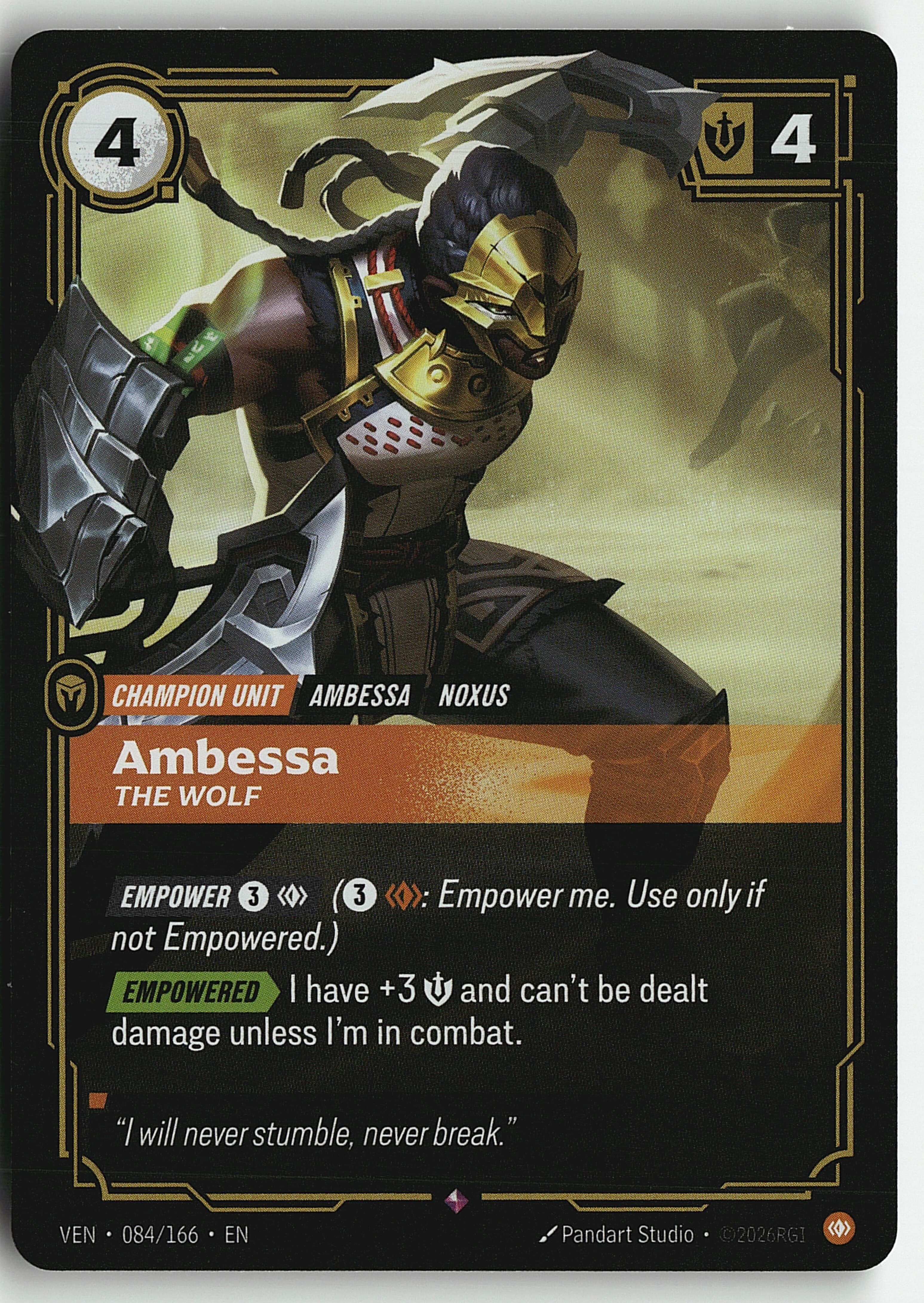 2026 Riftbound League Of Legends LoL Vendetta Ambessa The Wolf #84