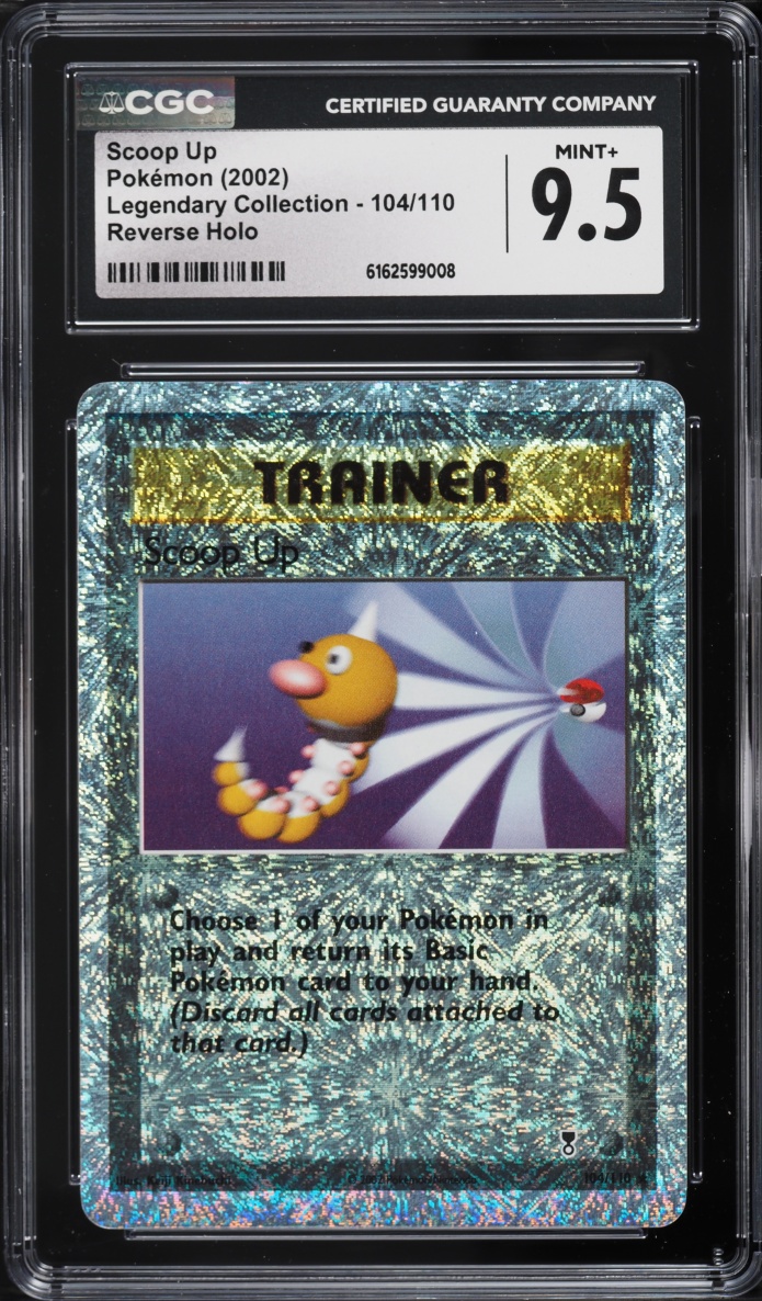 2002 Pokemon Legendary Collection Reverse Holo Scoop Up #104 CGC 9.5 MINT+