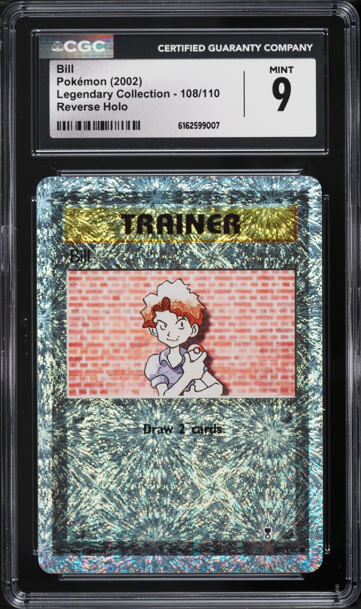 2002 Pokemon Legendary Collection Reverse Holo Bill #108 CGC 9 MINT