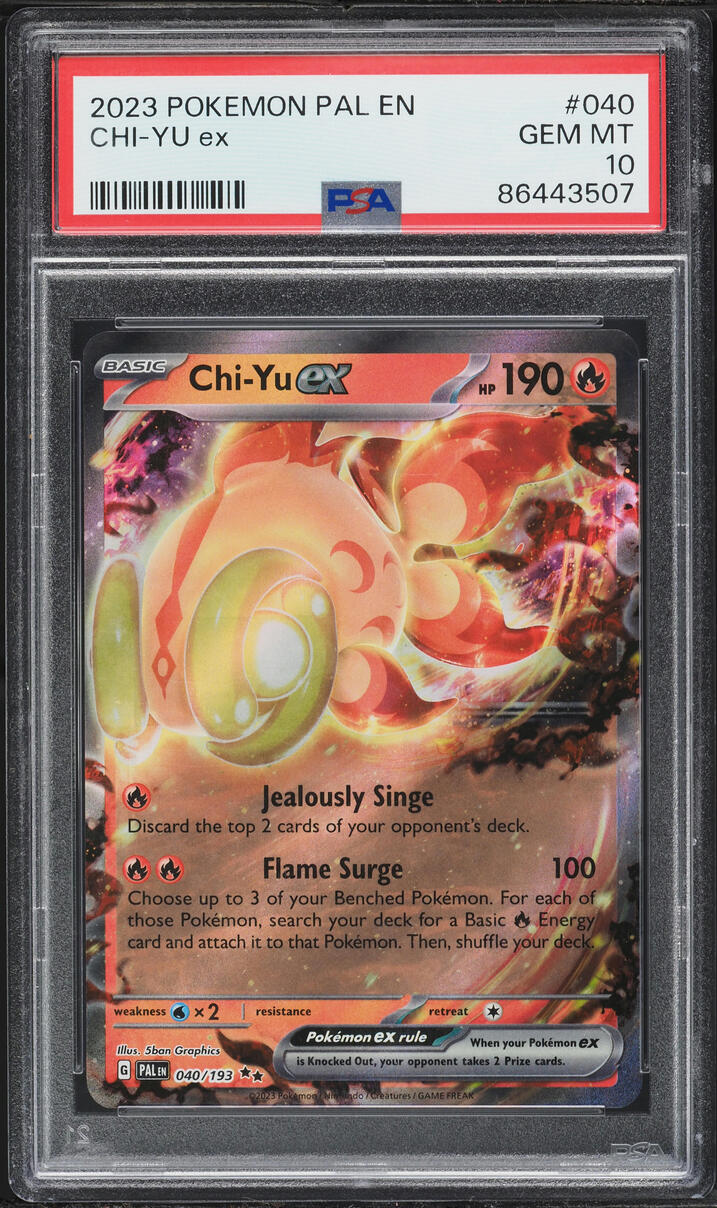 2023 Pokemon Scarlet & Violet Paldea Evolved Holo Chi-Yu Ex #40 PSA 10 GEM MINT