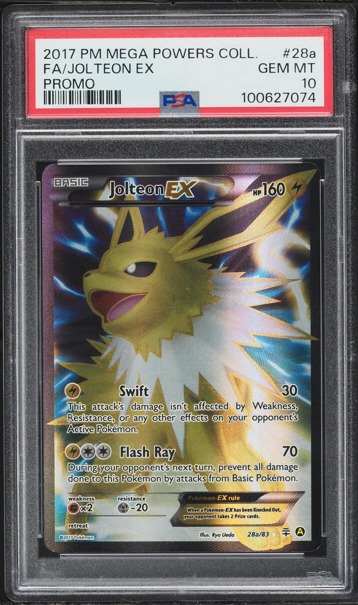 2017 Pokemon XY Mega Powers Promo Full Art Jolteon EX #28a PSA 10 GEM MINT