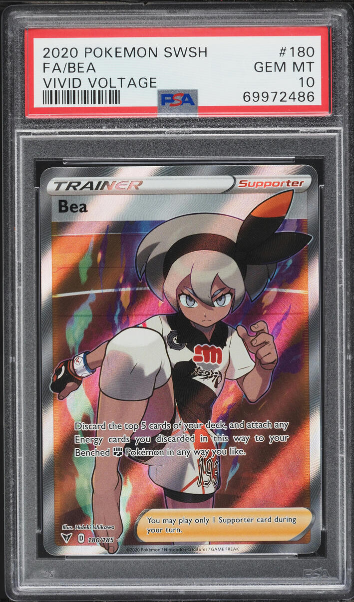 2020 Pokemon Sword & Shield Vivid Voltage Full Art Bea #180 PSA 10 GEM MINT