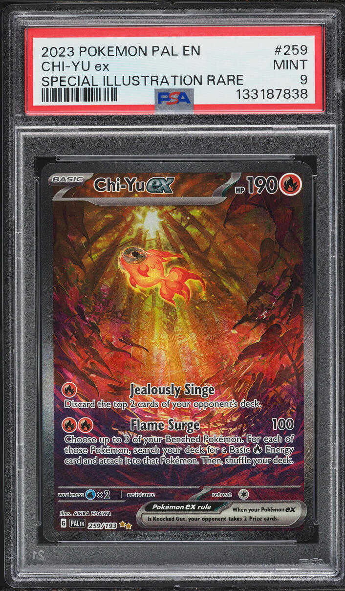 2023 Pokemon Scarlet & Violet Paldea Evolved SIR Chi-Yu Ex #259 PSA 9 MINT