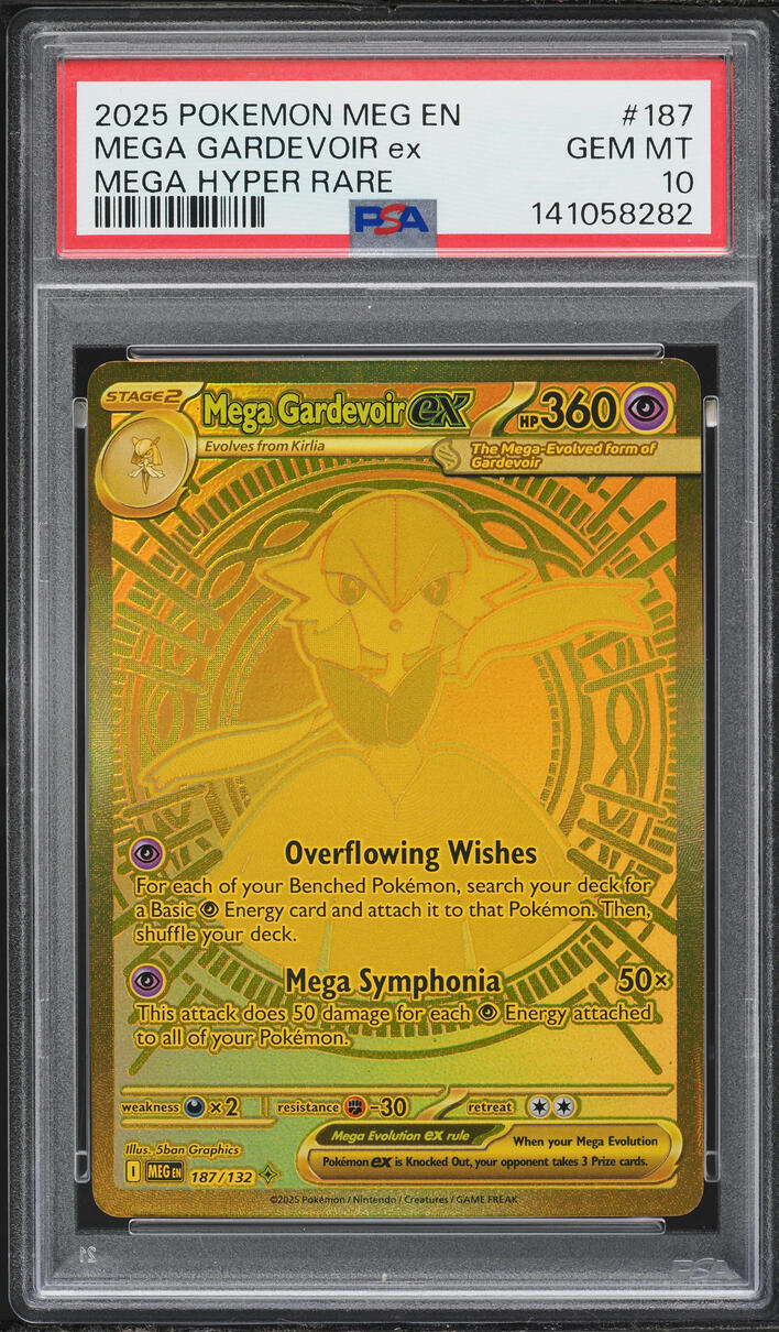 2025 Pokemon Mega Evolution MHR Mega Gardevoir EX #187 PSA 10 GEM MINT