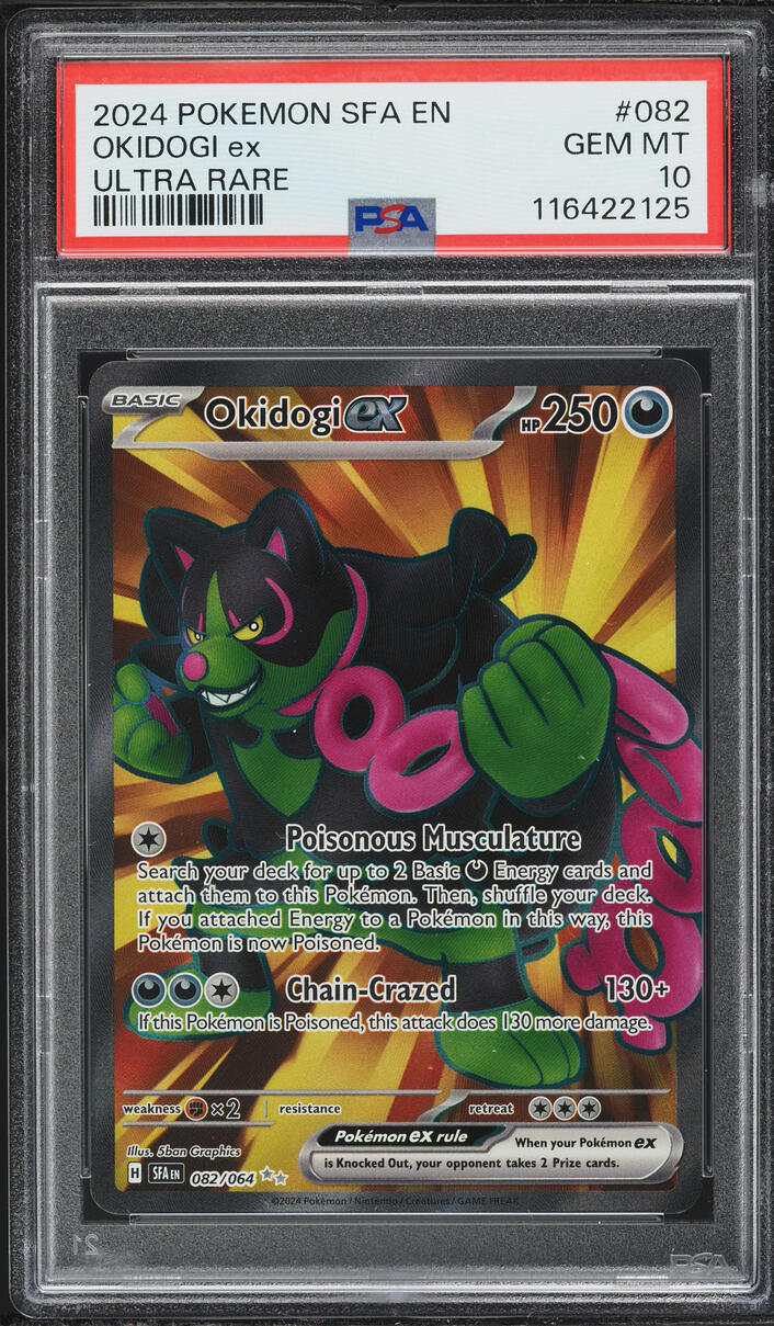 2024 Pokemon SV Shrouded Fable Full Art Okidogi ex #82 PSA 10 GEM MINT