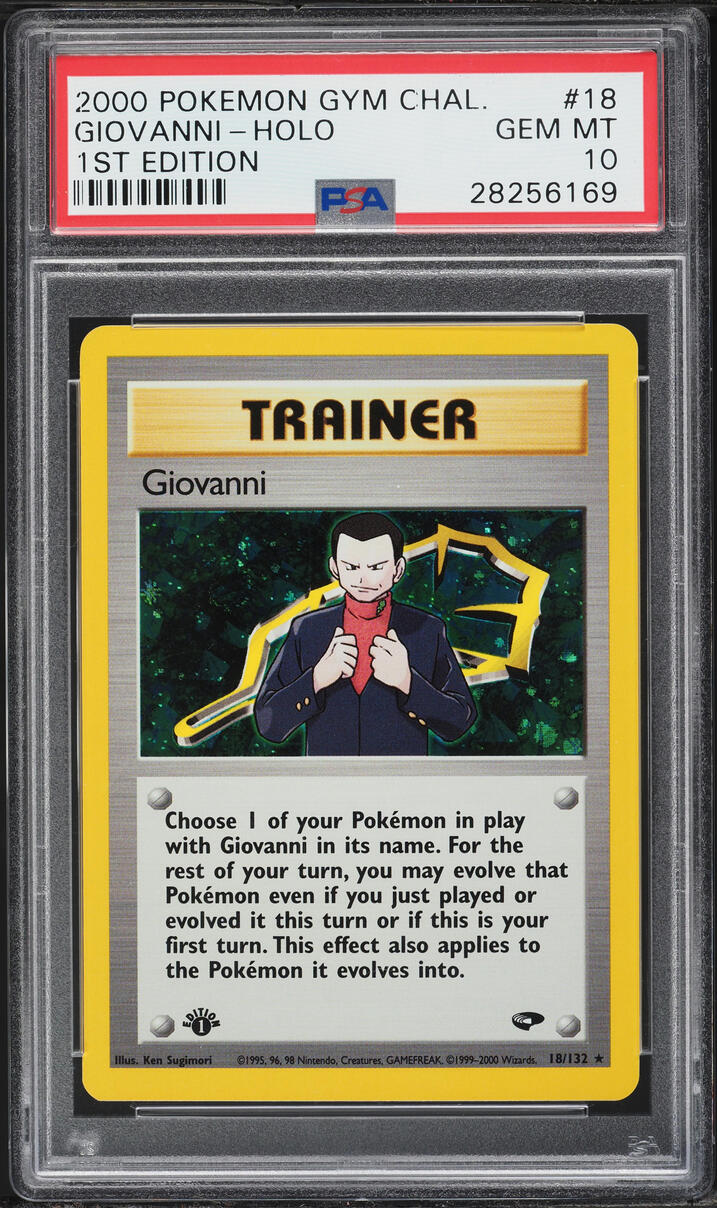 2000 Pokemon Gym Challenge 1st Edition Holo Giovanni #18 PSA 10 GEM MINT