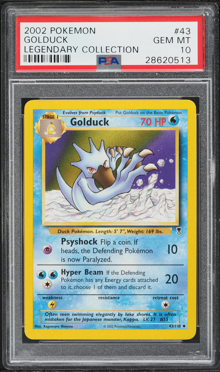 2002 Pokemon Legendary Collection Golduck #43 PSA 10 GEM MINT