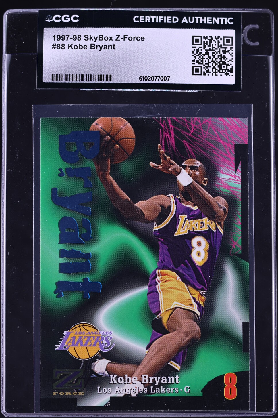 1997 Skybox Z-Force Kobe Bryant #88 CGC AUTH