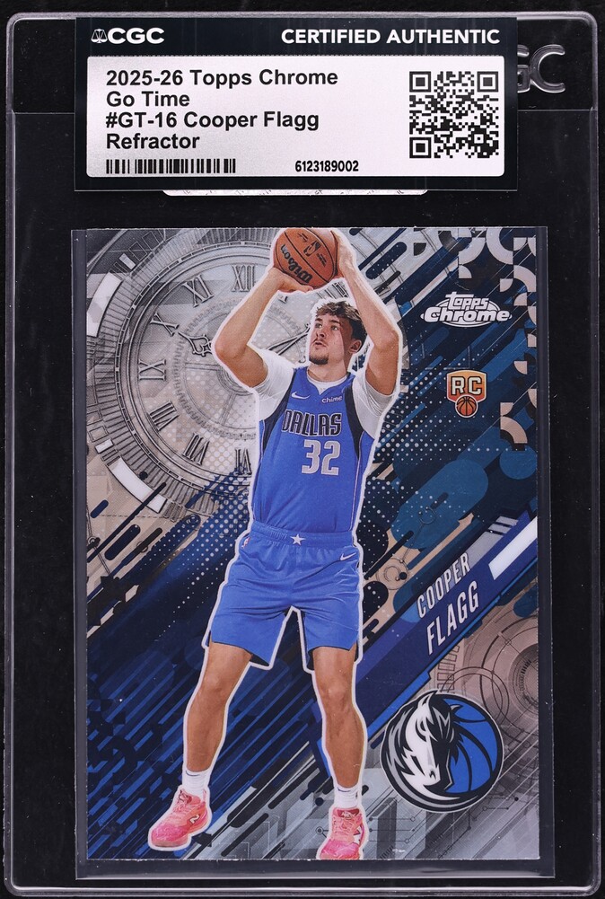 2025 Topps Chrome Go Time Refractor Cooper Flagg ROOKIE #GT-16 CGC AUTH