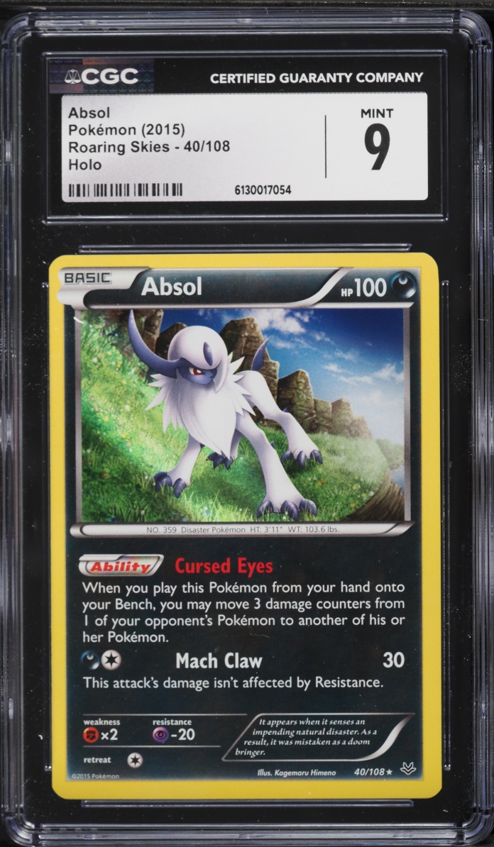 2015 Pokemon XY Roaring Skies Holo Absol #40 CGC 9 MINT