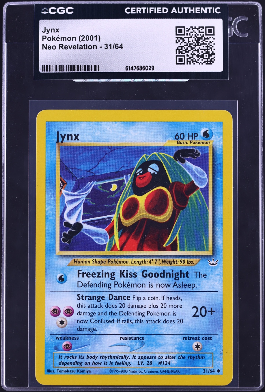 2001 Pokemon Neo Revelation Jynx #31 CGC AUTH