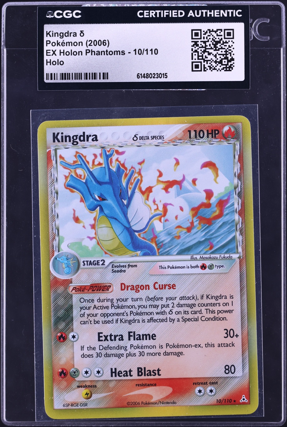 2006 Pokemon EX Holon Phantoms Holo Kingdra #10 CGC AUTH