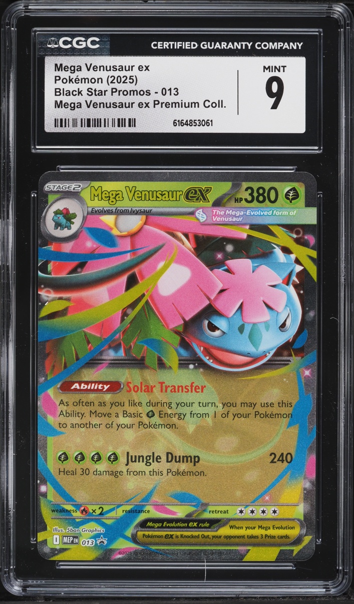 2025 Pokemon Mega Evolution Promo Premium Collection Mega Venusaur Ex #13 CGC 9 MINT
