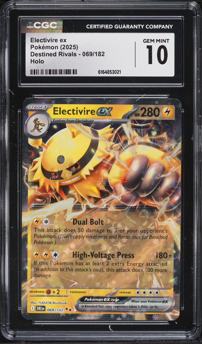 2025 Pokemon Scarlet & Violet Destined Rivals Holo Electivire EX #69 CGC 10 GEM MINT