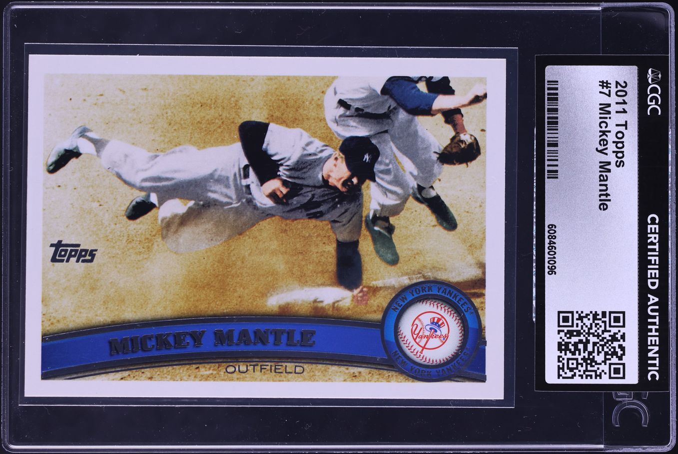 2011 Topps Mickey Mantle #7 CGC AUTH
