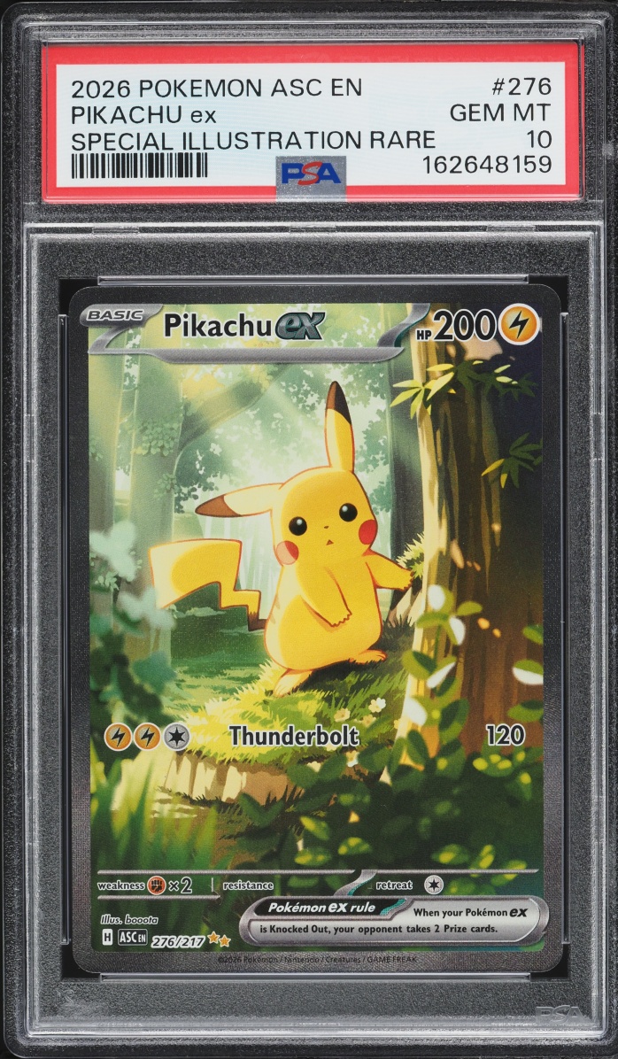 2026 Pokemon Mega Evolution Ascended Heroes SIR Pikachu ex #276 PSA 10 GEM MINT