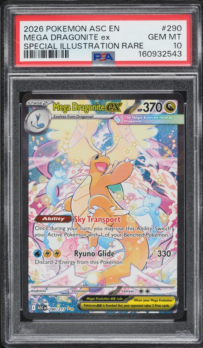2026 Pokemon Mega Evolution Ascended Heroes SIR Mega Dragonite ex #290 PSA 10 GEM MINT