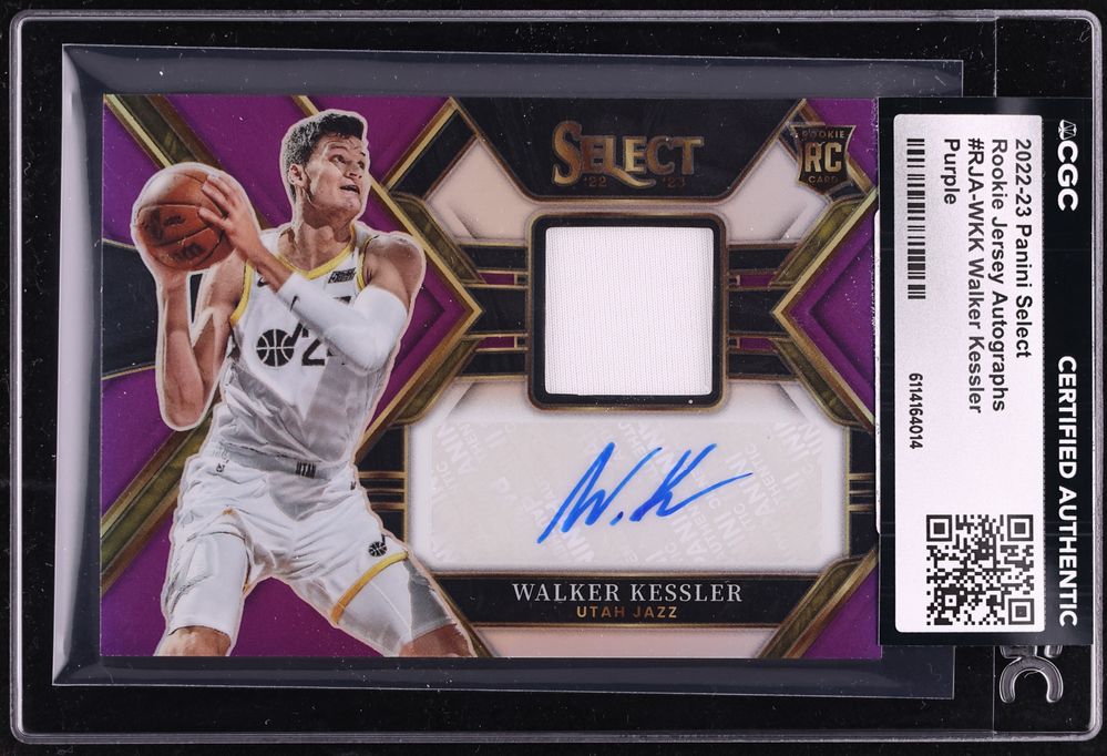 2022 Select Purple Walker Kessler ROOKIE PATCH AUTO /99 #RJA-WKK CGC AUTH