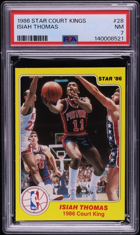 1986 Star Court Kings Isiah Thomas ROOKIE #28 PSA 7 NRMT