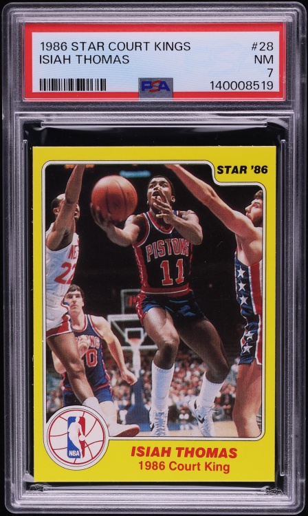1986 Star Court Kings Isiah Thomas ROOKIE #28 PSA 7 NRMT
