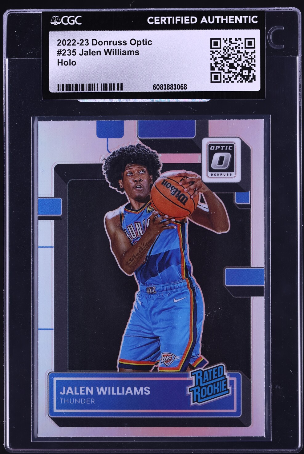 2022 Donruss Optic Holo Jalen Williams ROOKIE #235 CGC AUTH