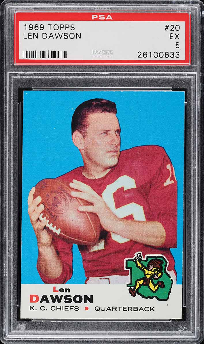 1969 Topps Football Len Dawson #20 PSA 5 EX