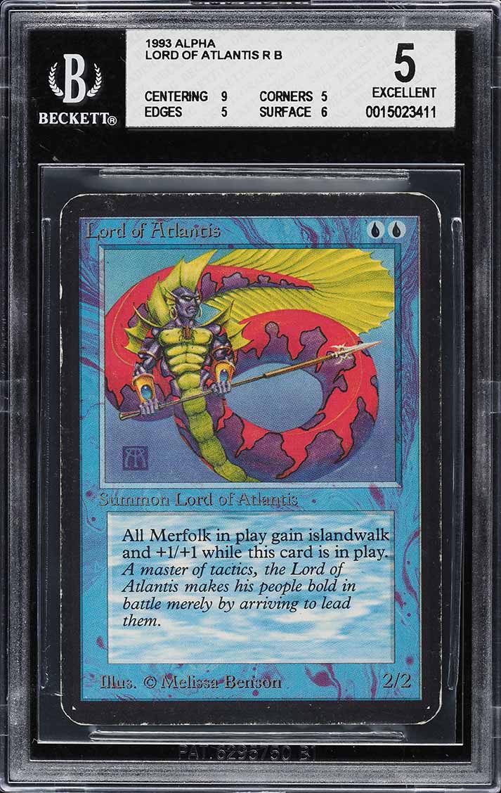 1993 Magic The Gathering MTG Alpha Ancestral Recall R B BGS