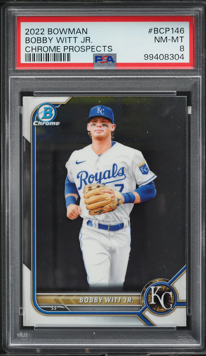2022 Bowman Chrome Prospects Bobby Witt Jr. ROOKIE #BCP146 PSA 8 NM-MT