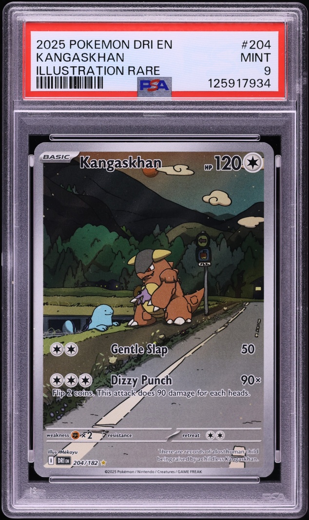 2025 Pokemon Scarlet & Violet Destined Rivals IR Kangaskhan #204 PSA 9 MINT