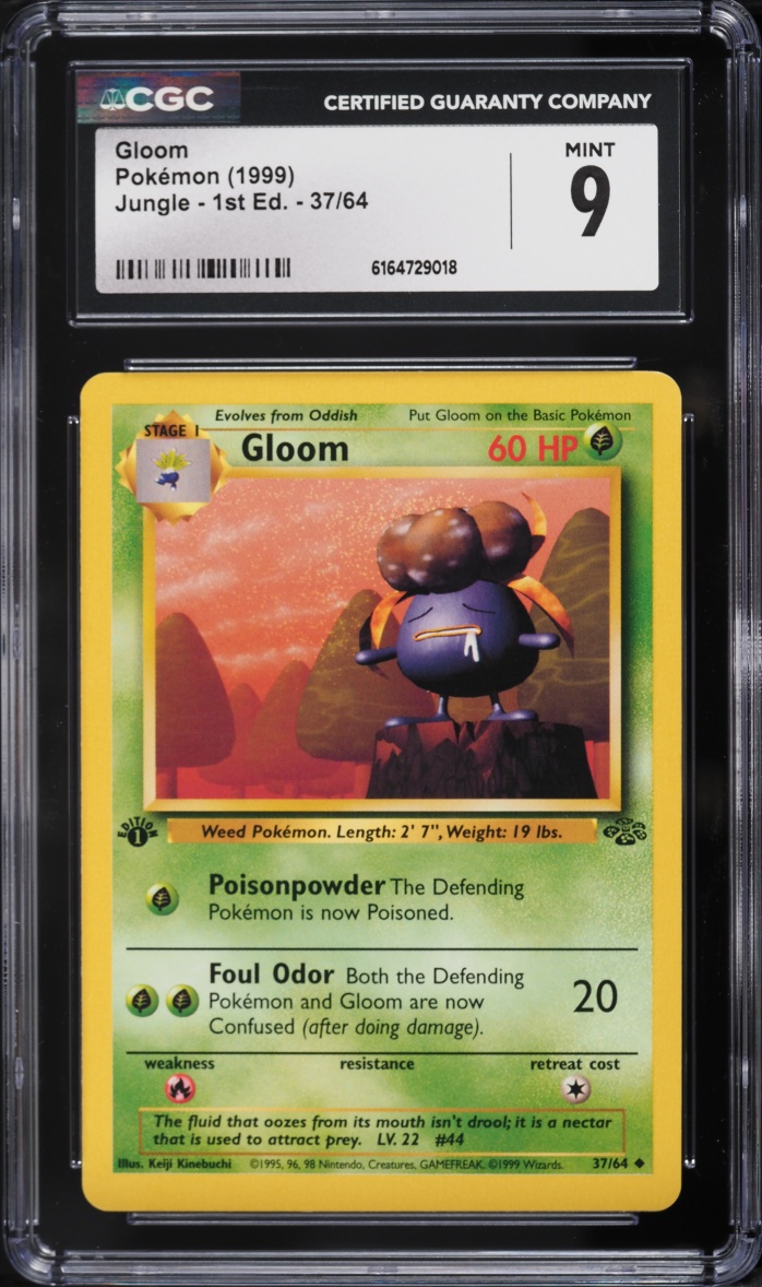 1999 Pokemon Jungle 1st Edition Gloom #37 CGC 9 MINT