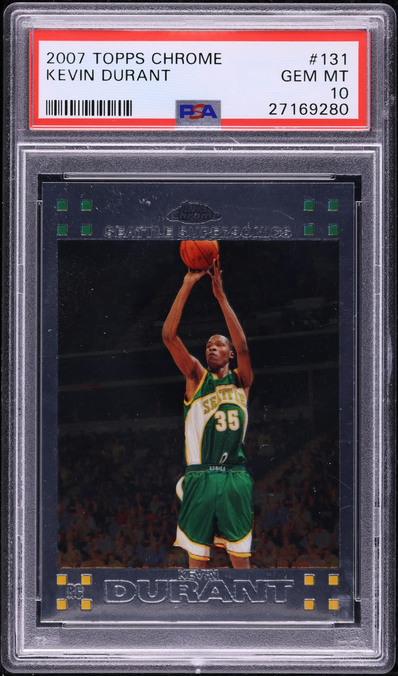 2007 Topps Chrome Kevin Durant ROOKIE #131 PSA 10 GEM MINT
