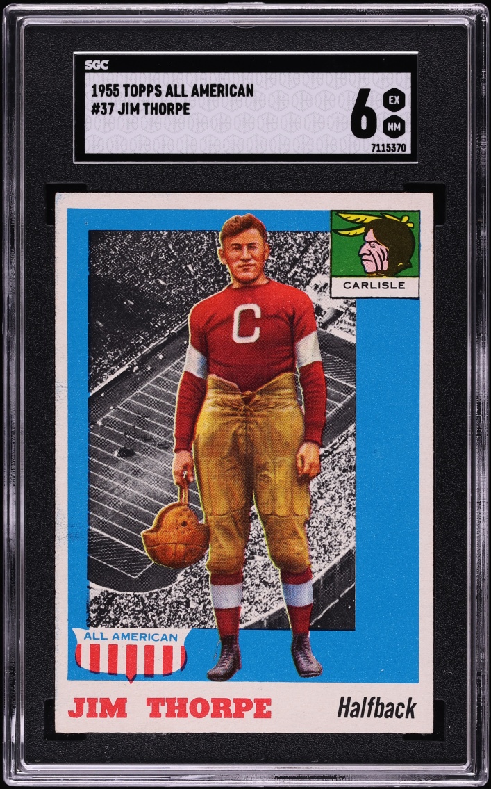 1955 Topps All-American Jim Thorpe #37 SGC 6 EXMT