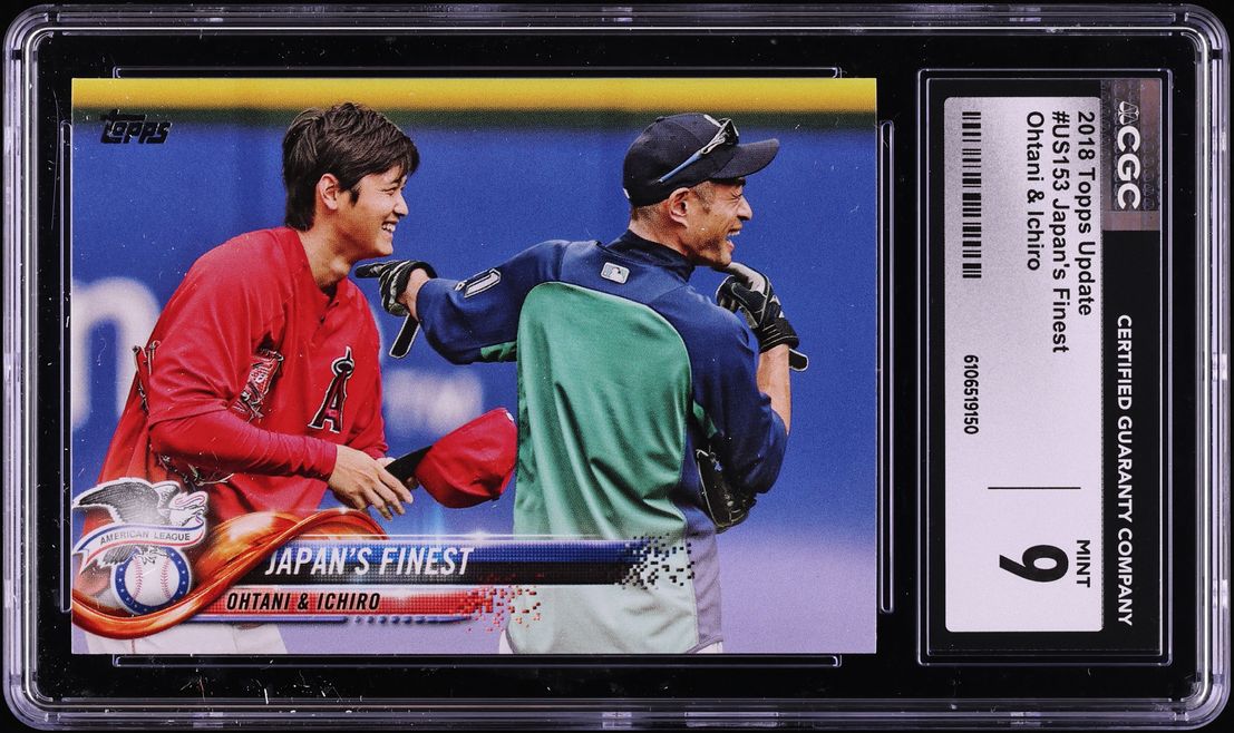 2018 Topps Update Japan's Finest Ichiro & Shohei Ohtani ROOKIE #US153 CGC 9 MINT