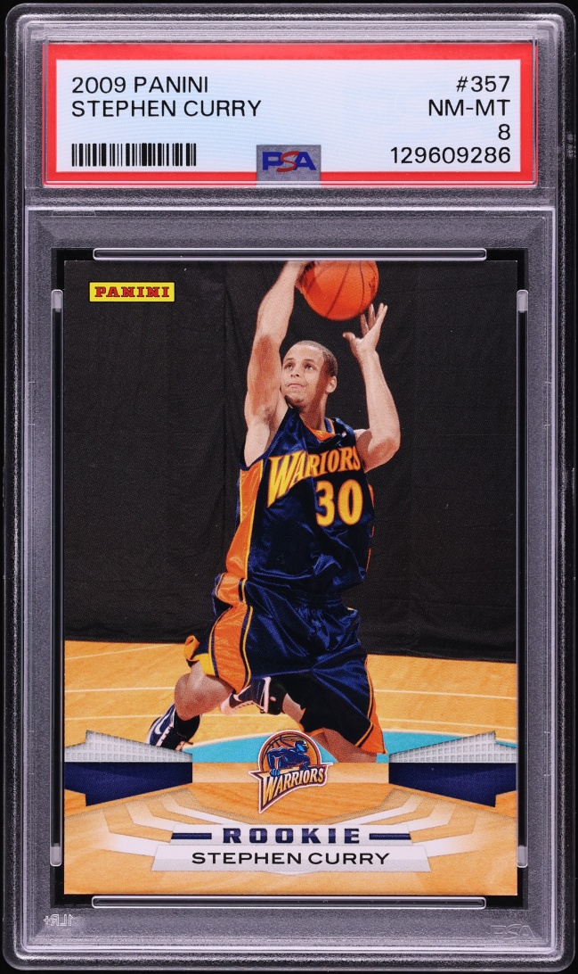 2009 Panini Basketball Stephen Curry ROOKIE #357 PSA 8 NM-MT