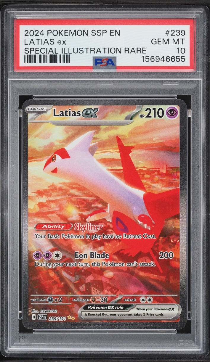 2024 Pokemon Scarlet & Violet Surging Sparks SIR Latias EX #239 PSA 10 GEM MINT