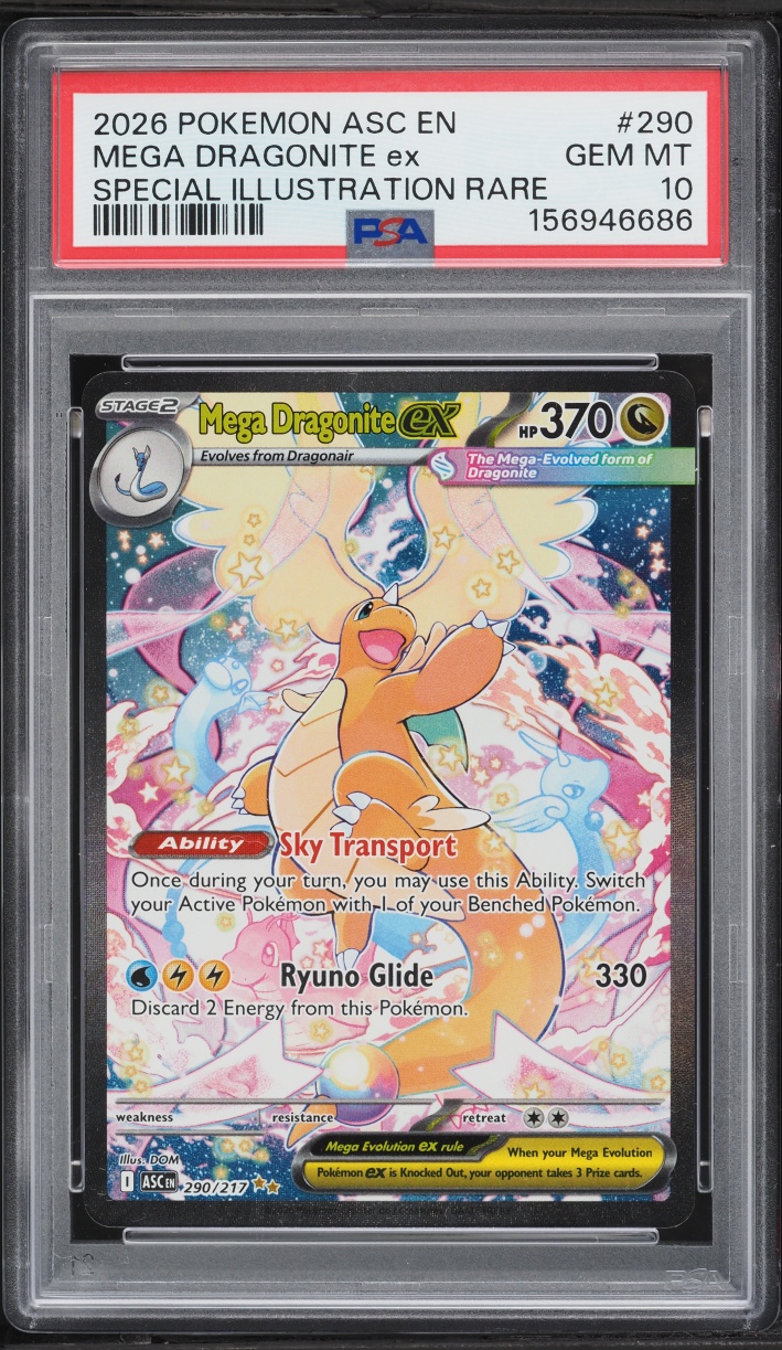 2026 Pokemon Mega Evolution Ascended Heroes SIR Mega Dragonite EX #290 PSA 10 GEM MINT
