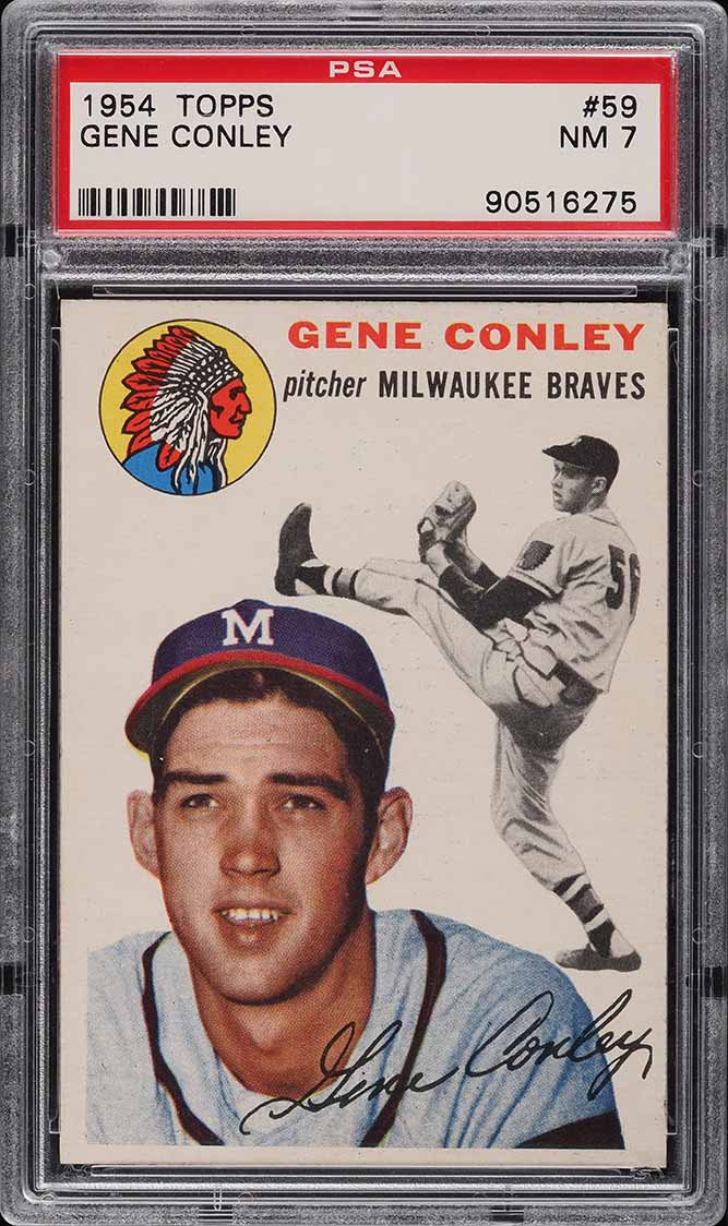 1954 Topps Gene Conley #59 PSA 7 NRMT on Fanatics Collect