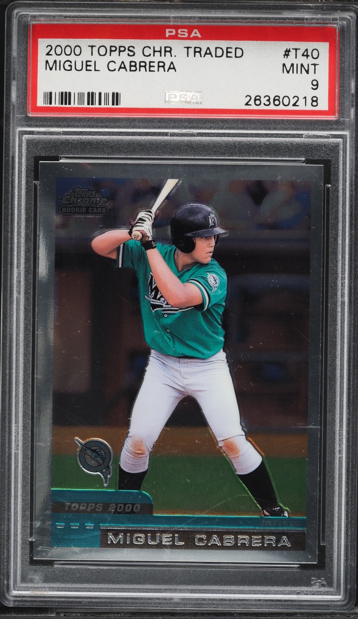2000 Topps Chrome Traded Miguel Cabrera ROOKIE #T40 PSA 9 MINT