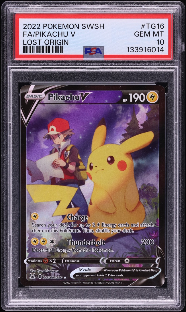 2022 Pokemon Sword & Shield Lost Origin Trainer Gallery CHR Pikachu V #TG16 PSA 10 GEM MINT