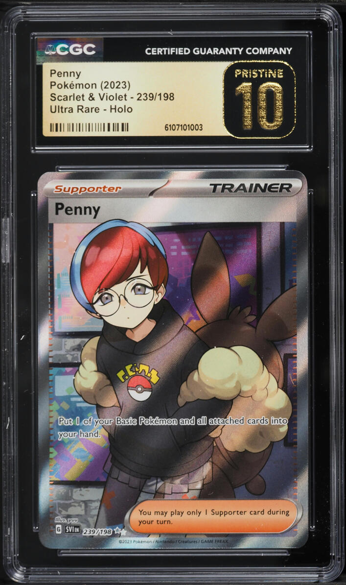 2023 Pokemon Scarlet & Violet Full Art Penny #239 CGC 10 PRISTINE