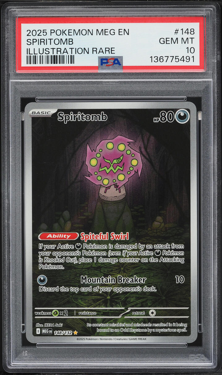 2025 Pokemon Mega Evolution IR Spiritomb #148 PSA 10 GEM MINT