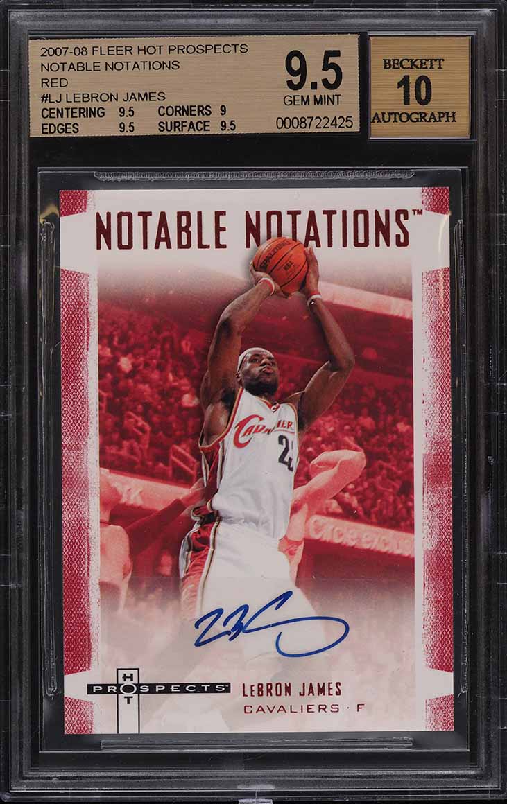 2007 Fleer Notable Notations Red Lebron James AUTO /25 #NN