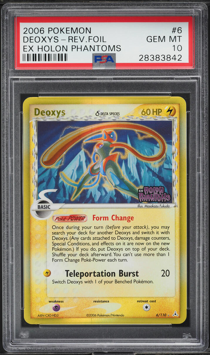 2006 Pokemon EX Holon Phantoms Reverse Holo Deoxys #6 PSA 10 GEM MINT