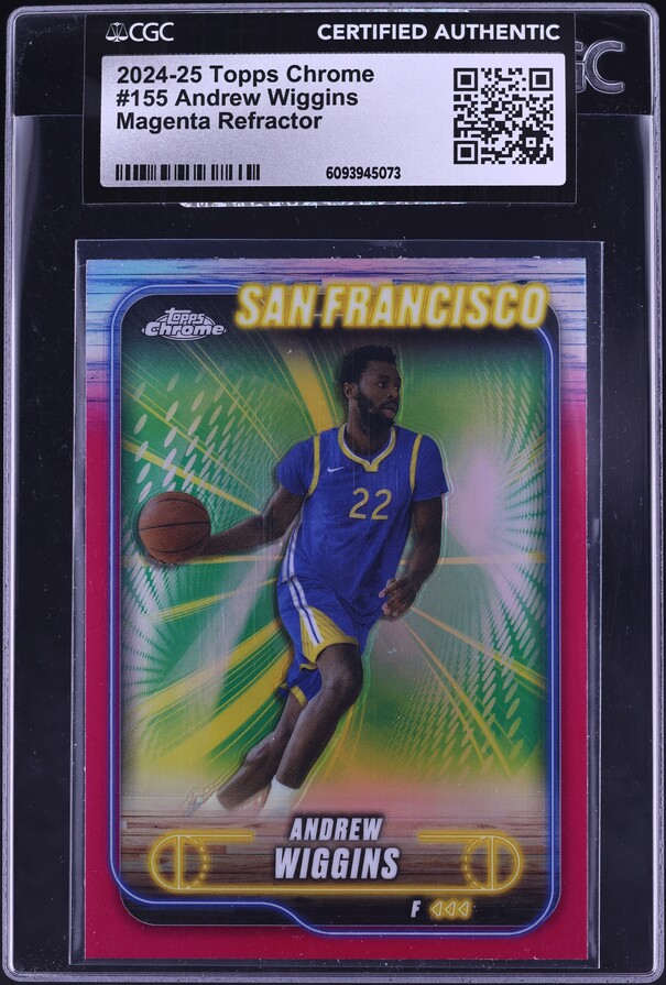 2024 Topps Chrome Refractor Andrew Wiggins #155 CGC AUTH on