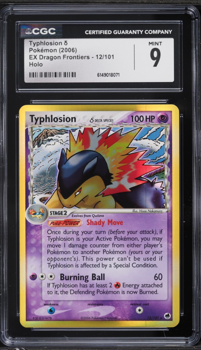 2006 Pokemon EX Dragon Frontiers Holo Typhlosion #12 CGC 9 MINT
