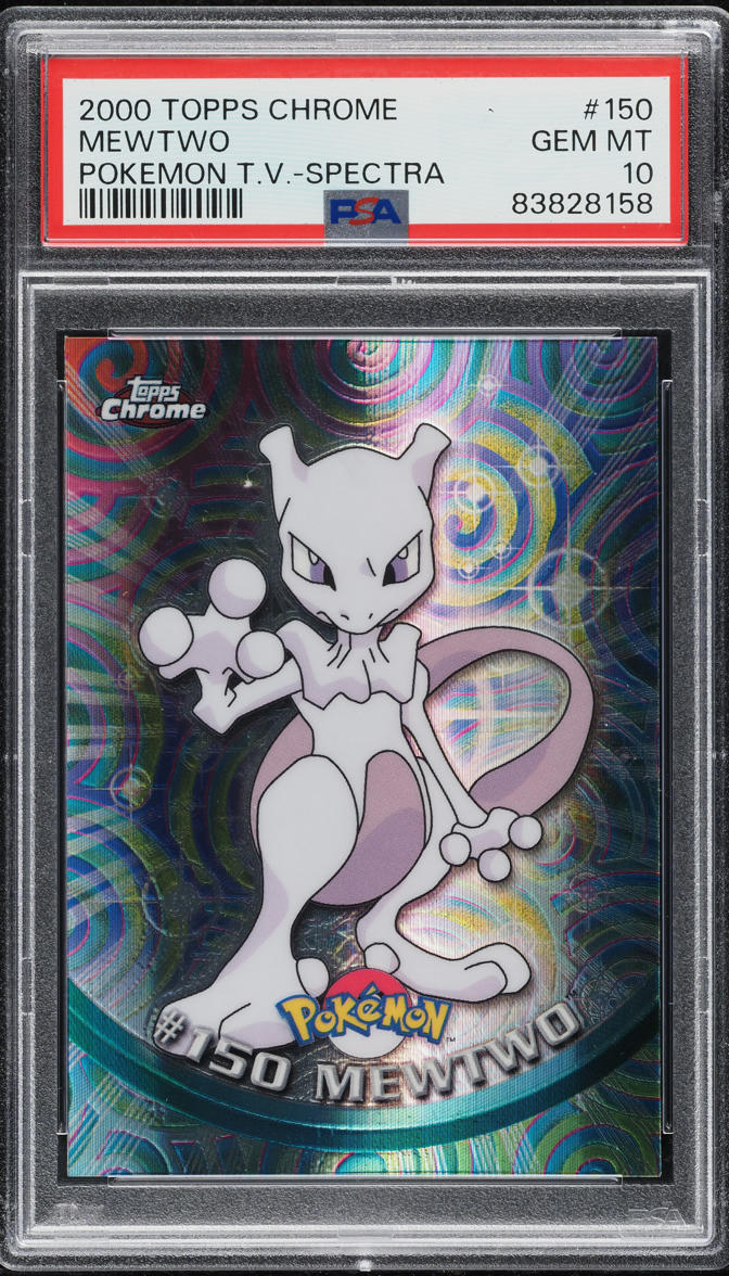 2000 Topps Chrome Pokemon Series 2 Spectra Mewtwo #150 PSA 10 GEM MINT