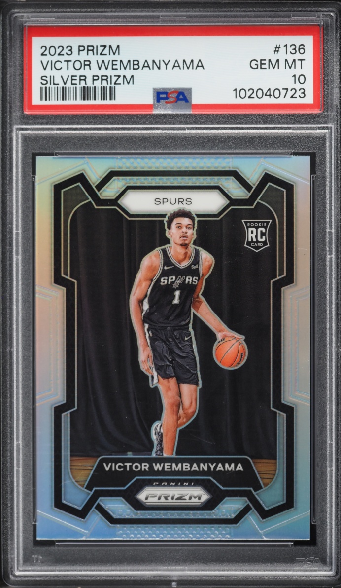 2023 Panini Prizm Silver Victor Wembanyama ROOKIE #136 PSA 10 GEM MINT