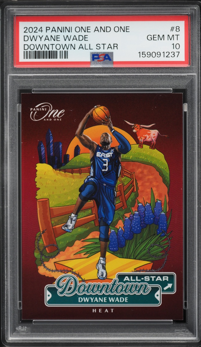 2024 Panini One And One Downtown All Star Dwyane Wade #8 PSA 10 GEM MINT