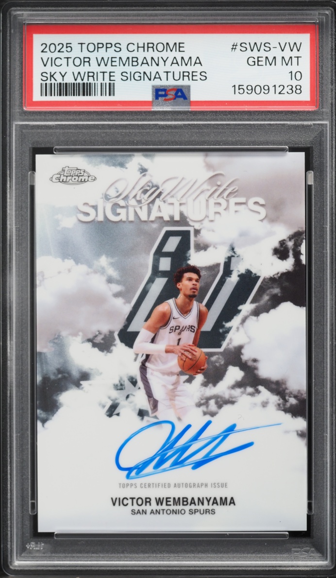 2025 Topps Chrome Sky Write Victor Wembanyama AUTO #SWS-VW PSA 10 GEM MINT