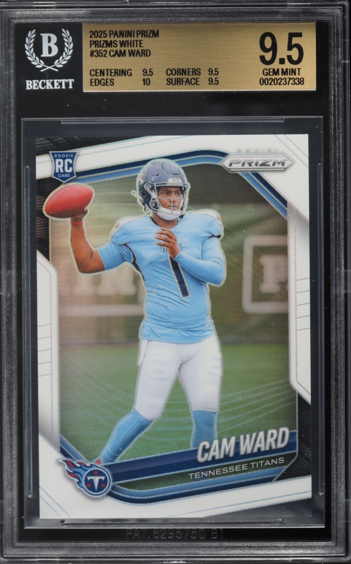2025 Panini Prizm White Cam Ward ROOKIE /35 #352 BGS 9.5 GEM MINT